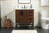 Elegant Lighting Eugene 32 Inch Single Bathroom Vanity in Walnut with Backsplash Model: VF48832MWT-BS