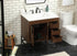 Elegant Lighting Eugene 32 Inch Single Bathroom Vanity in Walnut with Backsplash Model: VF48832MWT-BS