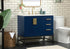Elegant Lighting Eugene 36 Inch Single Bathroom Vanity in Blue Model: VF48836MBL