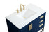 Elegant Lighting Eugene 36 Inch Single Bathroom Vanity in Blue Model: VF48836MBL
