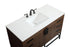 Elegant Lighting Eugene 48 Inch Single Bathroom Vanity in Walnut Model: VF488W48MWT