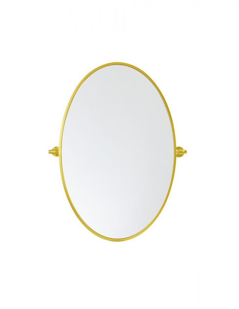 Elegant Lighting Everly Oval Pivot Mirror 21x32 Inch in Black Model: MR6C2132BLK