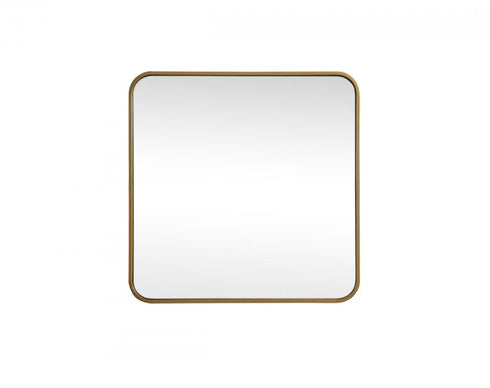 Elegant Lighting Evermore Soft Corner Metal Rectangle Full Length Mirror 30x60 Inch in Silver Model: MR80FL3060S