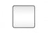 Elegant Lighting Evermore Soft Corner Metal Rectangle Full Length Mirror 30x60 Inch in Silver Model: MR80FL3060S