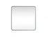 Elegant Lighting Evermore Soft Corner Metal Rectangle Full Length Mirror 30x60 Inch in Silver Model: MR80FL3060S