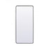 Elegant Lighting Evermore Soft Corner Metal Rectangle Full Length Mirror 30x60 Inch in Silver Model: MR80FL3060S