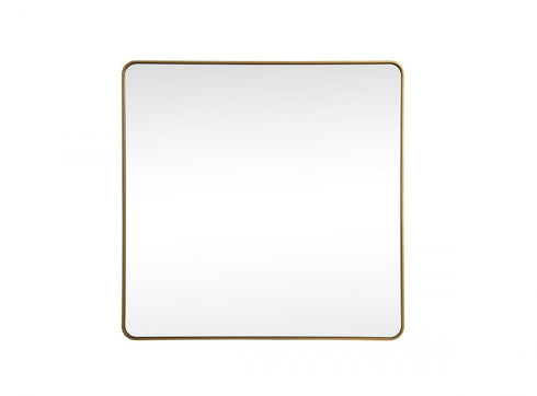 Elegant Lighting Evermore Soft Corner Metal Rectangle Full Length Mirror 30x60 Inch in Silver Model: MR80FL3060S