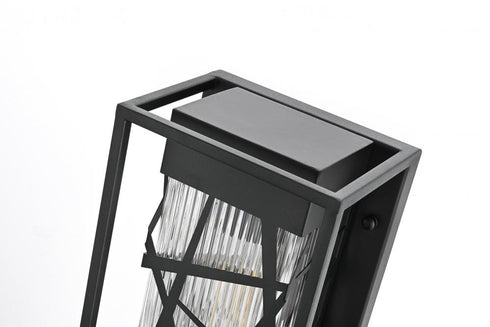Elegant Lighting Eyre 7 inch Outdoor Pendant in Black Model: OD356W12BK