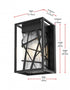 Elegant Lighting Eyre 7 inch Outdoor Pendant in Black Model: OD356W12BK