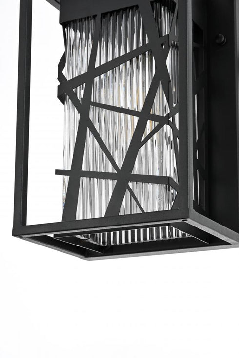 Elegant Lighting Eyre 7 inch Outdoor Pendant in Black Model: OD356W12BK