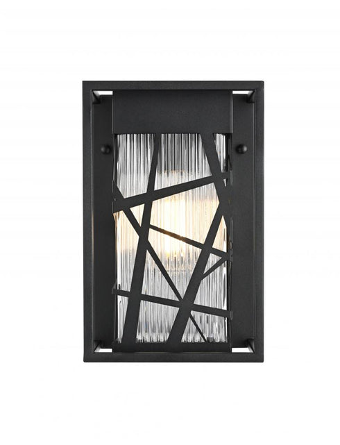 Elegant Lighting Eyre 7 inch Outdoor Pendant in Black Model: OD356W12BK