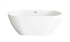 Elegant Lighting Fairview 59 inch Bathtub in Glossy White with Brushed Gold Trim Model: BT30359GW-BGD