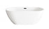Elegant Lighting Fairview 59 inch Bathtub in Glossy White with Brushed Gold Trim Model: BT30359GW-BGD