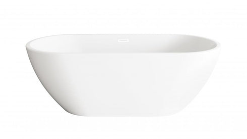 Elegant Lighting Fairview 67 inch Bathtub in Glossy White with Brushed Gold Trim Model: BT30367GW-BGD
