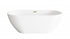 Elegant Lighting Fairview 67 inch Bathtub in Glossy White with Brushed Gold Trim Model: BT30367GW-BGD
