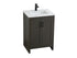 Elegant Lighting Finnley Vanity Cabinet 2Dr W24 Inch xD19 Inch xH34 Inch in Mocha Brown Model: VF25124MMB