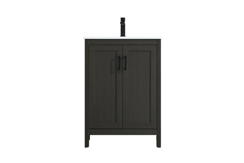 Elegant Lighting Finnley Vanity Cabinet 2Dr W24 Inch xD19 Inch xH34 Inch in Mocha Brown Model: VF25124MMB