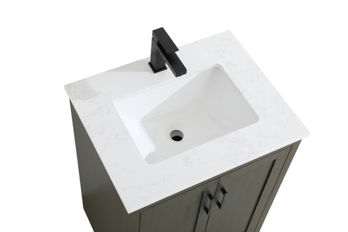 Elegant Lighting Finnley Vanity Cabinet 2Dr W24 Inch xD19 Inch xH34 Inch in Mocha Brown Model: VF25124MMB