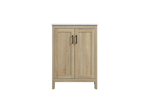 Elegant Lighting Finnley Vanity Cabinet 2Dr W24 Inch xD19 Inch xH34 Inch MW in Mango Wood Finish Model: VF25124MW