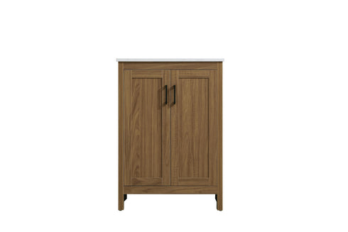 Elegant Lighting Finnley Vanity Cabinet 2Dr W24 Inch xD19 Inch xH34 Inch WB in Walnut Brown Finish Model: VF25124WB