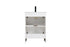 Elegant Lighting Finnley Vanity Cabinet 2Dr W24 Inch xD19 Inch xH34 Inch WH in White Finish Model: VF25124MWH