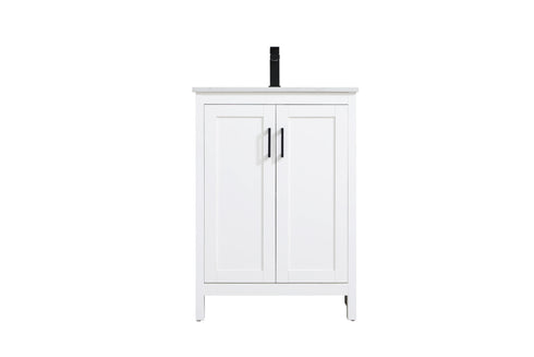 Elegant Lighting Finnley Vanity Cabinet 2Dr W24 Inch xD19 Inch xH34 Inch WH in White Finish Model: VF25124MWH