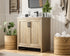 Elegant Lighting Finnley Vanity Cabinet 2Dr W30 Inch x D19 Inch x H34 Inch MW in Mango Wood Finish Model: VF25130MW