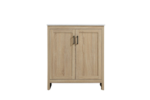 Elegant Lighting Finnley Vanity Cabinet 2Dr W30 Inch x D19 Inch x H34 Inch MW in Mango Wood Finish Model: VF25130MW