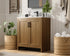 Elegant Lighting Finnley Vanity Cabinet 2Dr W30 Inch x D19 Inch x H34 Inch WB in Walnut Brown Finish Model: VF25130WB