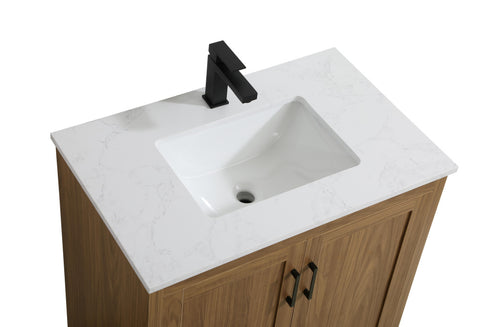 Elegant Lighting Finnley Vanity Cabinet 2Dr W30 Inch x D19 Inch x H34 Inch WB in Walnut Brown Finish Model: VF25130WB