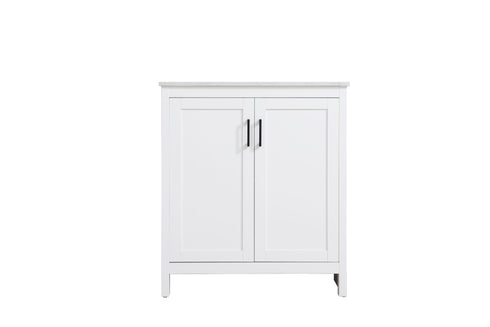 Elegant Lighting Finnley Vanity Cabinet 2Dr W30 Inch x D19 Inch x H34 Inch WH in White Finish Model: VF25130MWH