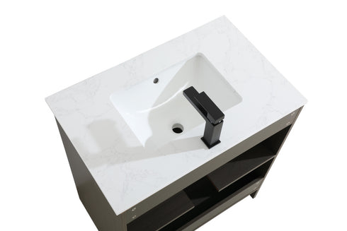 Elegant Lighting Finnley Vanity Cabinet 2Dr W30 Inch xD19 Inch xH34 Inch in Mocha Brown Model: VF25130MMB