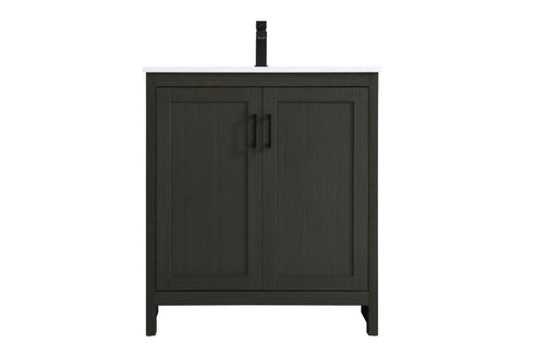 Elegant Lighting Finnley Vanity Cabinet 2Dr W30 Inch xD19 Inch xH34 Inch in Mocha Brown Model: VF25130MMB