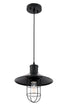 Elegant Lighting Flaneur 1 light in Black Pendant Model: LD7505BK