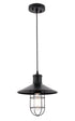 Elegant Lighting Flaneur 1 light in Black Pendant Model: LD7505BK
