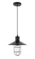 Elegant Lighting Flaneur 1 light in Black Pendant Model: LD7505BK