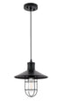 Elegant Lighting Flaneur 1 light in Black Pendant Model: LD7505BK