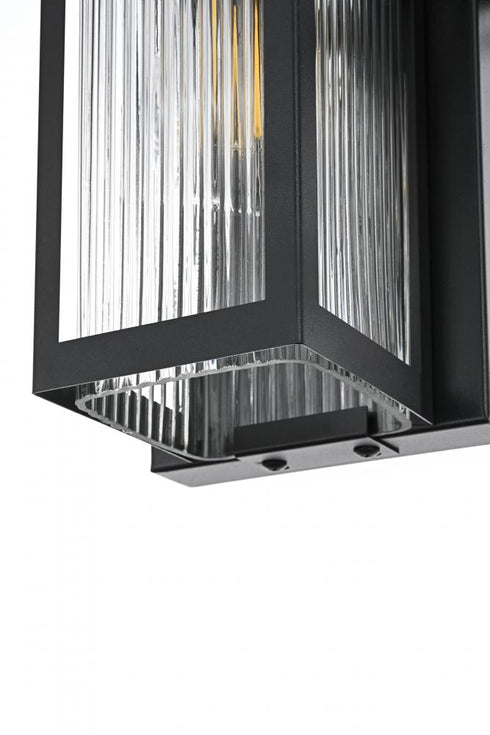Elegant Lighting Fletcher 7 inch Outdoor Pendant in Black Model: OD364W11BK