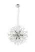 Elegant Lighting Flores 8 light Chrome Pendant in Chrome and Clear Finish Model: LD5052D20C