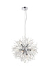 Elegant Lighting Flores 8 light Chrome Pendant in Chrome and Clear Finish Model: LD5052D20C