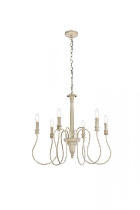 Elegant Lighting Flynx 6 lights pendant in black Model: LD7044D26BK