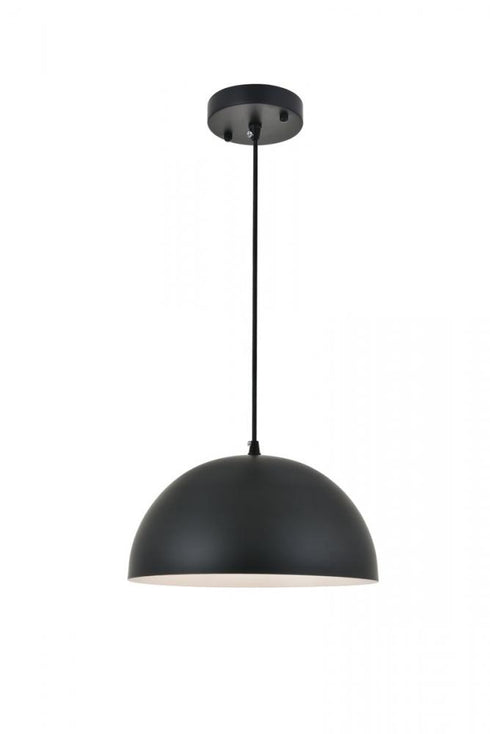 Elegant Lighting Forte 1 light black Pendant Model: LD4022D12BK