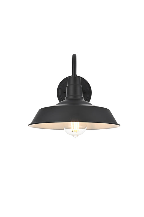 Elegant Lighting Franco 1 Light Wall Sconce W10 Inch xH9 Inch xE15 Inch in Black Model: OD805W9BK