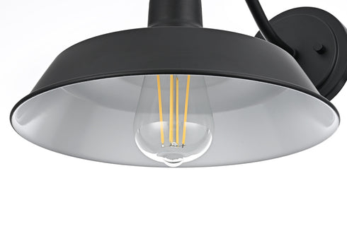 Elegant Lighting Franco 1 Light Wall Sconce W10 Inch xH9 Inch xE15 Inch in Black Model: OD805W9BK