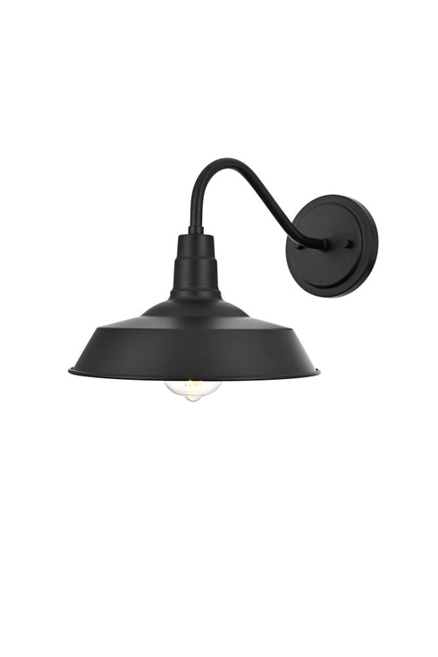 Elegant Lighting Franco 1 Light Wall Sconce W10 Inch xH9 Inch xE15 Inch in Black Model: OD805W9BK