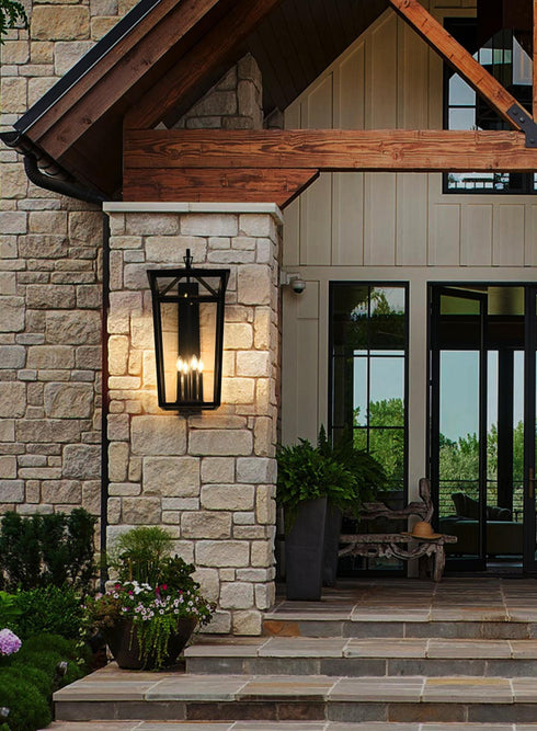 Elegant Lighting Frankford 4 Light Wall sconce W16 Inch E18 Inch H33 Inch L4 in Black Model: OD334W33BK