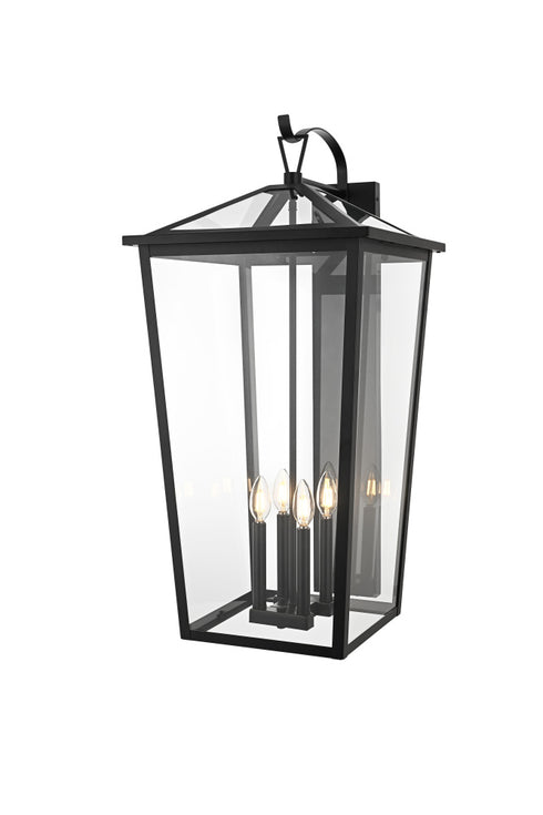 Elegant Lighting Frankford 4 Light Wall sconce W16 Inch E18 Inch H33 Inch L4 in Black Model: OD334W33BK