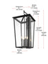 Elegant Lighting Frankford 4 Light Wall sconce W16 Inch E18 Inch H33 Inch L4 in Black Model: OD334W33BK