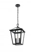 Elegant Lighting Frankford 7 inch Outdoor Pendant in Black Model: OD334H19BK