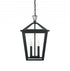 Elegant Lighting Frankford 7 inch Outdoor Pendant in Black Model: OD334H19BK